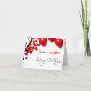 **FROHE WEIHNACHTEN** "NACHBAR" KARTE