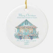 Frohe Weihnachten Nachbarhotel Strandhaus Ornament (Hinten)