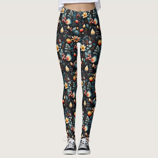 Frohe Weihnachten nahtlos Leggings (Vorderseite)