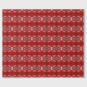 Frohe Weihnachten nahtlos rotes WRAPPING PAPER Geschenkpapier (Flach)