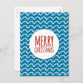 Frohe Weihnachten Nahtlose Muster blaue Textur (Vorne/Hinten)