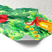 Frohe Weihnachten nahtlose Muster mit Garland. Wa Poster (Ecke)