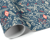 Frohe Weihnachten: Nahtloser Winter Vintag Geschenkpapier (Rolleneckpunkt)