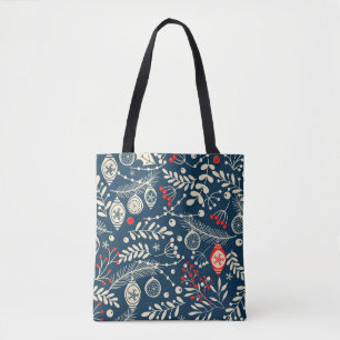 Frohe Weihnachten: Nahtloser Winter Vintag Tasche
