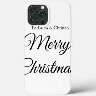 Frohe Weihnachten Name Text personalisiertes Famil Case-Mate iPhone Hülle