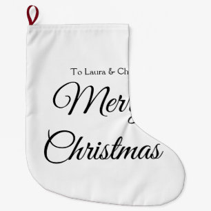 Frohe Weihnachten Name Text personalisiertes Famil Großer Weihnachtsstrumpf