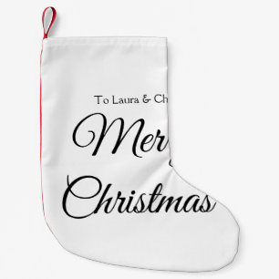Frohe Weihnachten Name Text personalisiertes Famil Kleiner Weihnachtsstrumpf