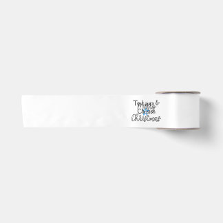Frohe Weihnachten Name Text personalisiertes Famil Satinband