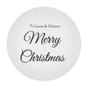 Frohe Weihnachten Name Text personalisiertes Famil Schneidebrett