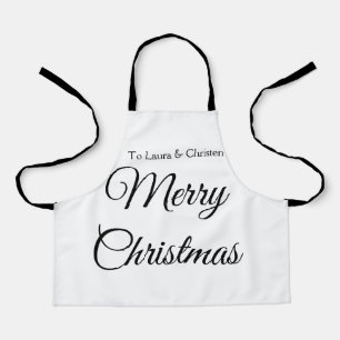Frohe Weihnachten Name Text personalisiertes Famil Schürze
