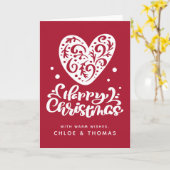 Frohe Weihnachten | Namen hinzufügen Karte (Gelbe Blume)