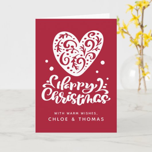 Frohe Weihnachten | Namen hinzufügen Karte (Gelbe Blume)