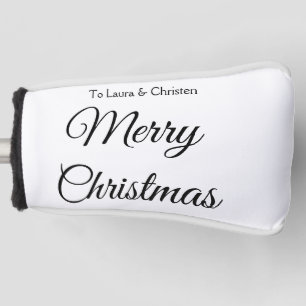 Frohe Weihnachten Namenstext personalisiertes Fami Golf Headcover