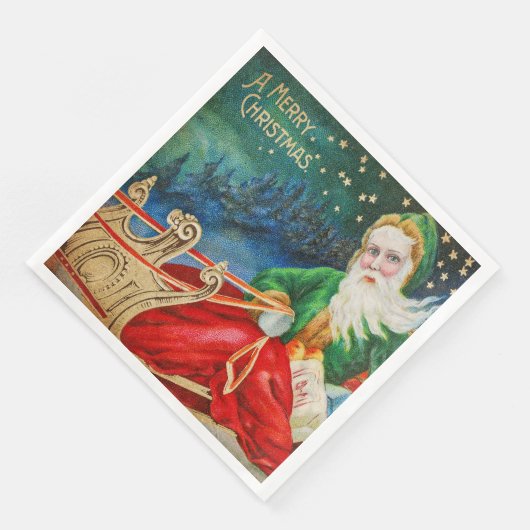 Frohe Weihnachten Napkin oder Decoupage Papier Serviette (Ecke)