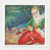 Frohe Weihnachten Napkin oder Decoupage Papier Serviette (Vorderseite)