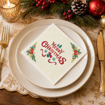 Frohe Weihnachten Napkin