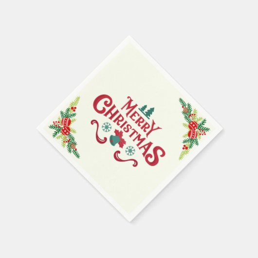 Frohe Weihnachten Napkin Serviette (Ecke)