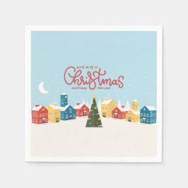 Frohe Weihnachten Napkins | Feiertag Serviette