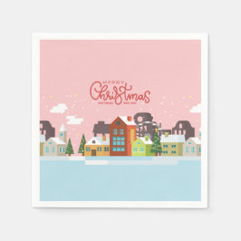 Frohe Weihnachten Napkins | Feiertag Serviette