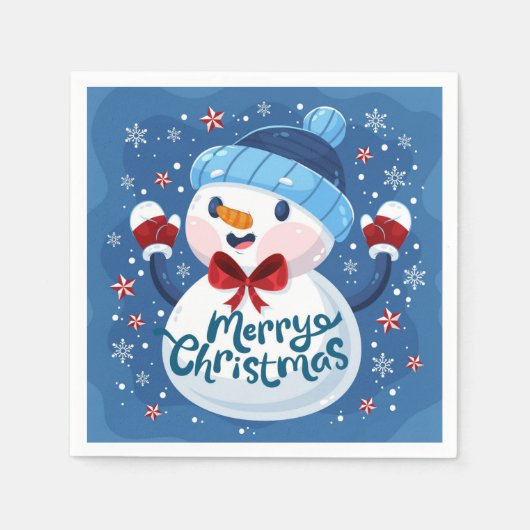 Frohe Weihnachten Napkins Serviette (Vorderseite)