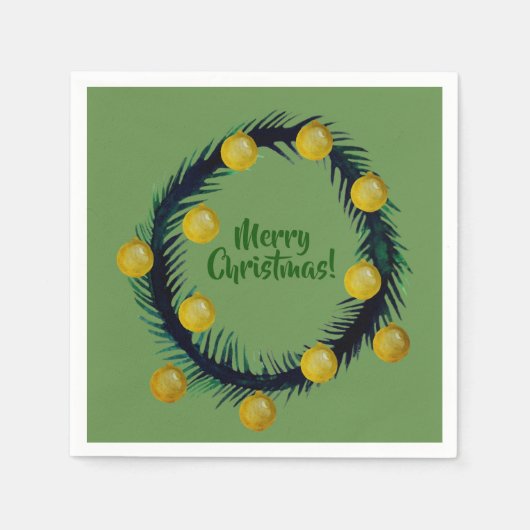 Frohe Weihnachten Napkins Serviette (Vorderseite)