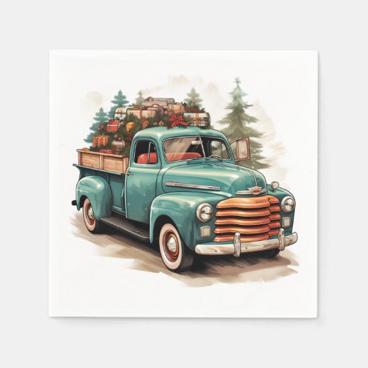 Frohe Weihnachten Napkins Serviette (Vorderseite)