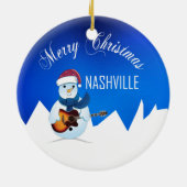 Frohe Weihnachten Nashville Snowman Ornament (Hinten)