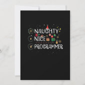 Frohe Weihnachten | Naughty Nice Programmer Dankeskarte (Vorderseite)