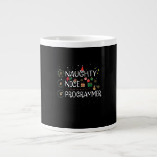 Frohe Weihnachten Naughty Nice Programmer Jumbo-Tasse