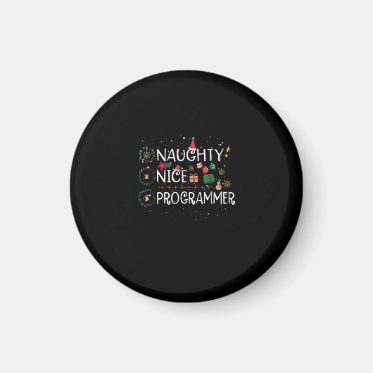 Frohe Weihnachten | Naughty Nice Programmer Magnet (Vorne)