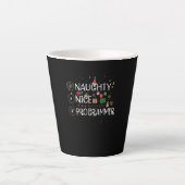 Frohe Weihnachten | Naughty Nice Programmer Milchtasse (Vorderseite)