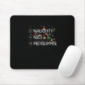 Frohe Weihnachten | Naughty Nice Programmer Mousepad (Mit Mouse)