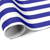 Frohe Weihnachten Nautical Monogram Red Blue White Geschenkpapier (Rolleneckpunkt)