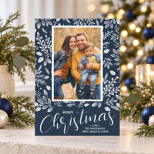 Frohe Weihnachten Navy Blau Foto