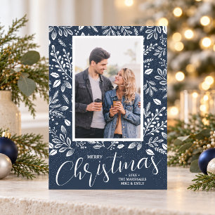 Frohe Weihnachten Navy Blau Foto