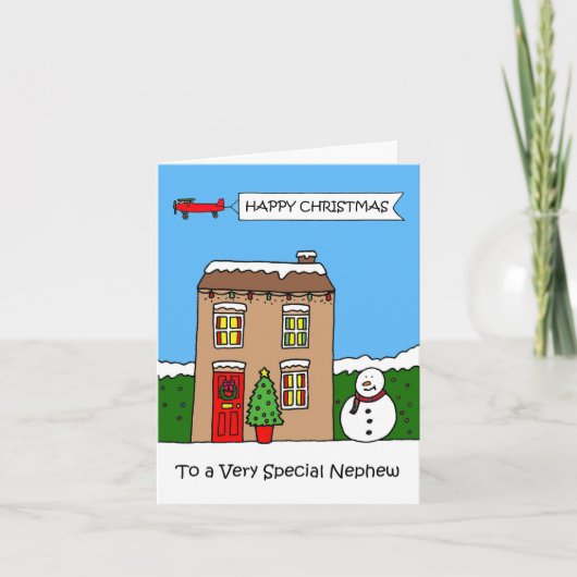 Frohe Weihnachten Nephew Cartoon House (Vorderseite)
