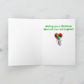 Frohe Weihnachten Nephew Pinguin mit Balloons (Innenseite)