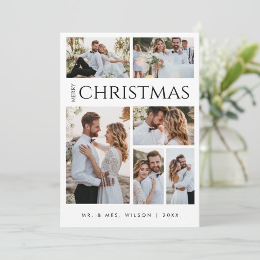 Frohe Weihnachten neu verheiratet | Sechs Foto Sch (Stehend Vorderseite)