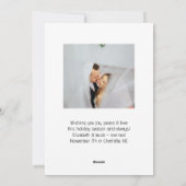 Frohe Weihnachten Neu verheiratetes Foto Soft Gold (Rückseite)