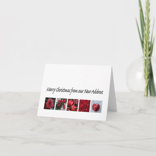 Frohe Weihnachten - Neue Adresse Weihnachtskarte (Vorderseite)