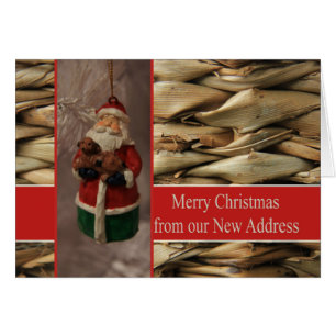 Frohe Weihnachten - Neue Adresse Weihnachtskarte