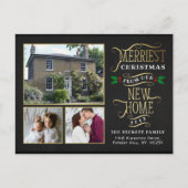 Frohe Weihnachten Neue Zuhause 3 Foto Ankündigungspostkarte (Vorderseite)