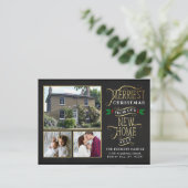 Frohe Weihnachten Neue Zuhause 3 Foto Ankündigungspostkarte (Stehend Vorderseite)