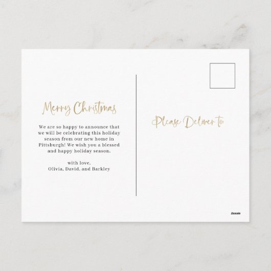 Frohe Weihnachten | Neue Zuhause Änderung des Foto (Rückseite)