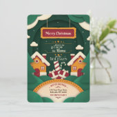Frohe Weihnachten Neue Zuhause Cutout Card Einladung (Stehend Vorderseite)