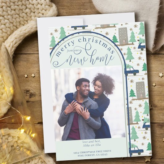 Frohe Weihnachten Neue Zuhause Foto Auto und Wohnu Ankündigung