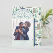 Frohe Weihnachten Neue Zuhause Foto Auto und Wohnu Ankündigung (Stehend Vorderseite)