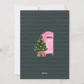 Frohe Weihnachten Neue Zuhause Fun Vintag Pink Mai (Rückseite)