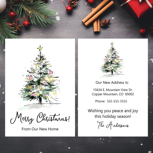 Frohe Weihnachten Neue Zuhause Moderne Weihnachtsb Ankündigung