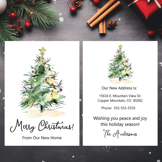 Frohe Weihnachten Neue Zuhause Moderne Weihnachtsb Ankündigung